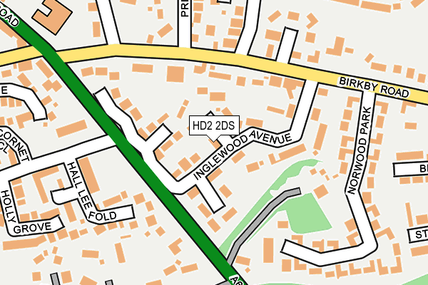 HD2 2DS map - OS OpenMap – Local (Ordnance Survey)