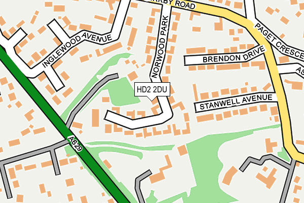 HD2 2DU map - OS OpenMap – Local (Ordnance Survey)