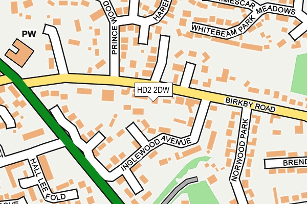 HD2 2DW map - OS OpenMap – Local (Ordnance Survey)