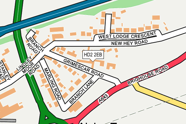 HD2 2EB map - OS OpenMap – Local (Ordnance Survey)