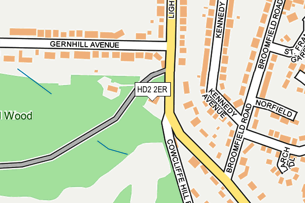 HD2 2ER map - OS OpenMap – Local (Ordnance Survey)