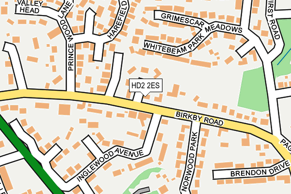 HD2 2ES map - OS OpenMap – Local (Ordnance Survey)