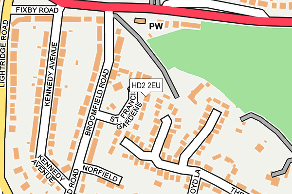 HD2 2EU map - OS OpenMap – Local (Ordnance Survey)