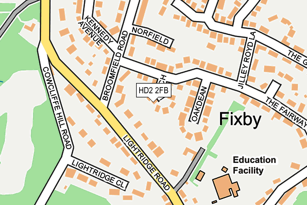 HD2 2FB map - OS OpenMap – Local (Ordnance Survey)