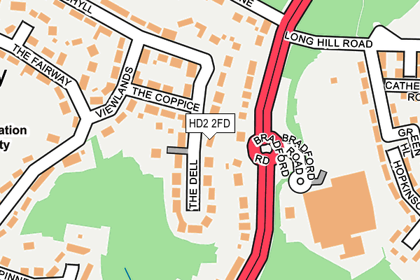 HD2 2FD map - OS OpenMap – Local (Ordnance Survey)