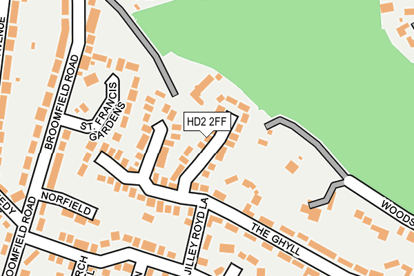 HD2 2FF map - OS OpenMap – Local (Ordnance Survey)