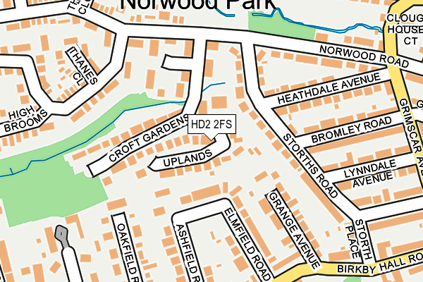 HD2 2FS map - OS OpenMap – Local (Ordnance Survey)