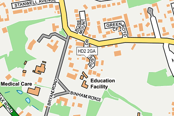 HD2 2GA map - OS OpenMap – Local (Ordnance Survey)