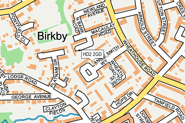 HD2 2GD map - OS OpenMap – Local (Ordnance Survey)