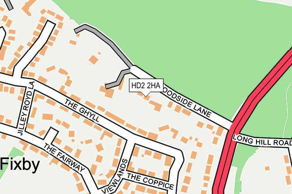 HD2 2HA map - OS OpenMap – Local (Ordnance Survey)