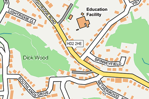 HD2 2HE map - OS OpenMap – Local (Ordnance Survey)