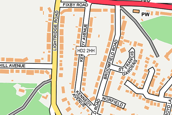 HD2 2HH map - OS OpenMap – Local (Ordnance Survey)