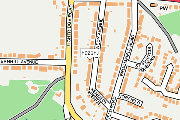 HD2 2HJ map - OS OpenMap – Local (Ordnance Survey)