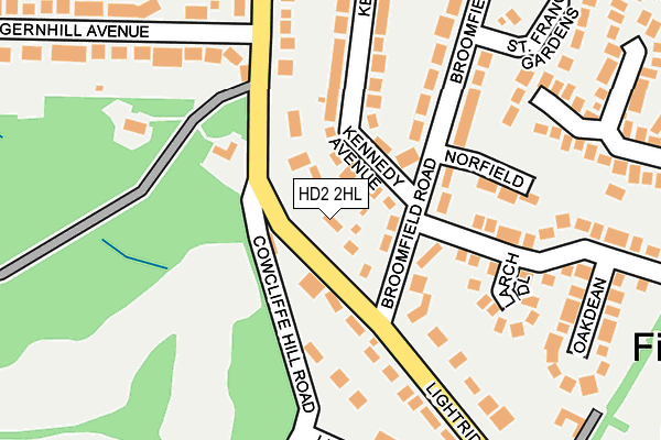 HD2 2HL map - OS OpenMap – Local (Ordnance Survey)
