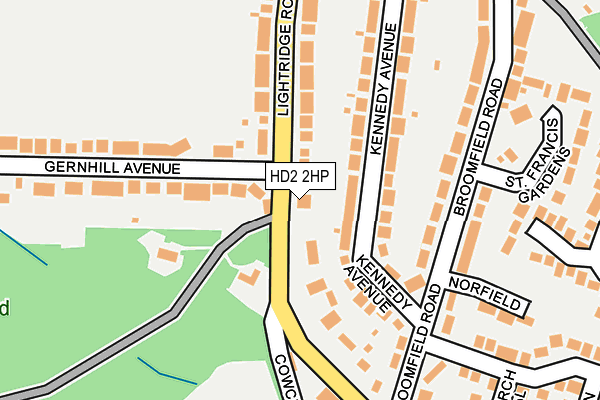 HD2 2HP map - OS OpenMap – Local (Ordnance Survey)