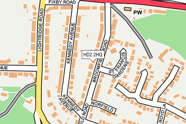 HD2 2HQ map - OS OpenMap – Local (Ordnance Survey)