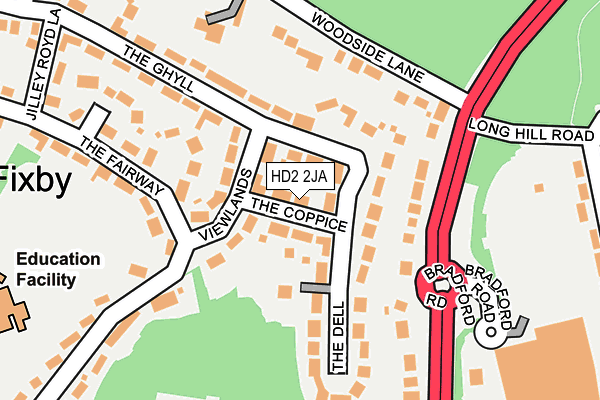 HD2 2JA map - OS OpenMap – Local (Ordnance Survey)