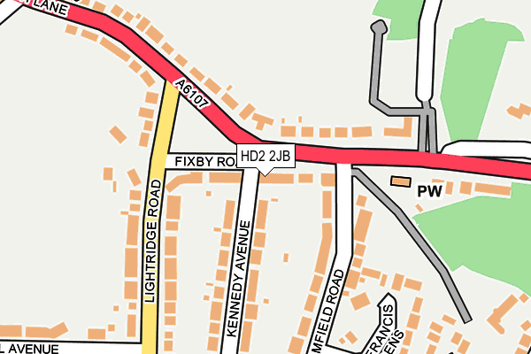 HD2 2JB map - OS OpenMap – Local (Ordnance Survey)