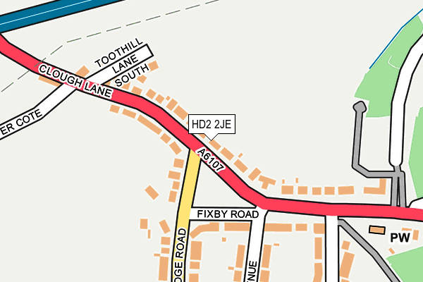 HD2 2JE map - OS OpenMap – Local (Ordnance Survey)