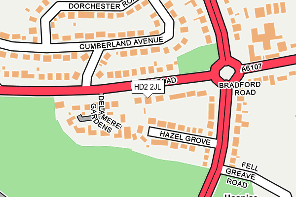 HD2 2JL map - OS OpenMap – Local (Ordnance Survey)