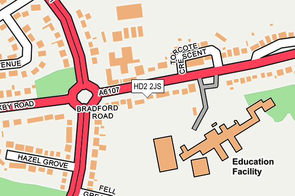 HD2 2JS map - OS OpenMap – Local (Ordnance Survey)