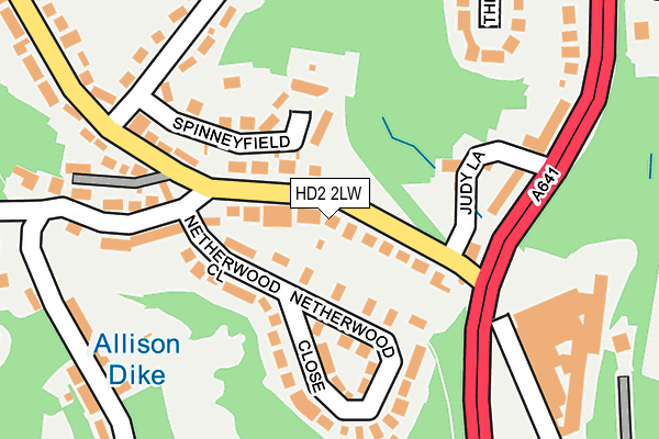 HD2 2LW map - OS OpenMap – Local (Ordnance Survey)