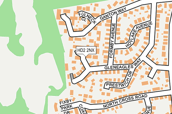 HD2 2NX map - OS OpenMap – Local (Ordnance Survey)