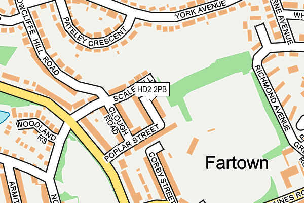 HD2 2PB map - OS OpenMap – Local (Ordnance Survey)