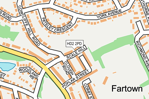 HD2 2PD map - OS OpenMap – Local (Ordnance Survey)