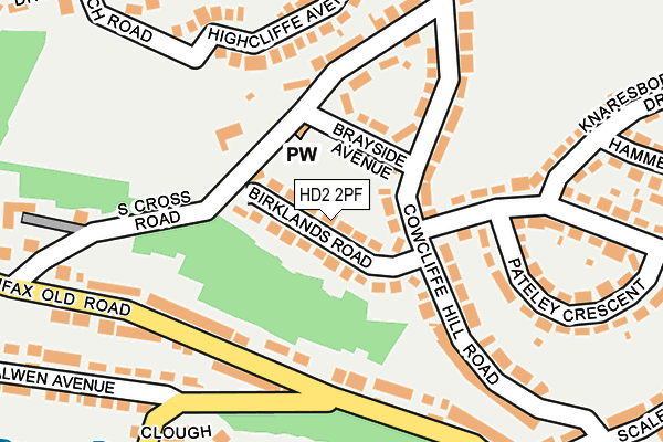 HD2 2PF map - OS OpenMap – Local (Ordnance Survey)