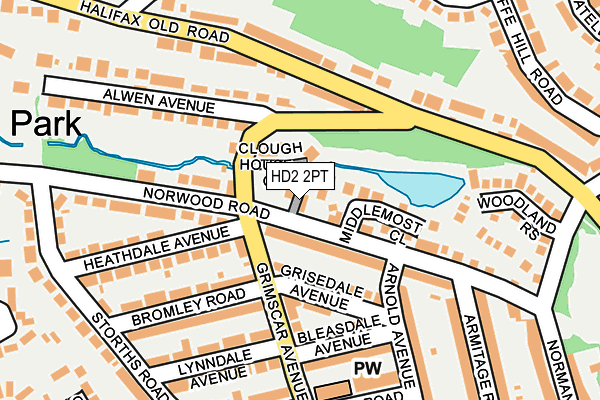 HD2 2PT map - OS OpenMap – Local (Ordnance Survey)