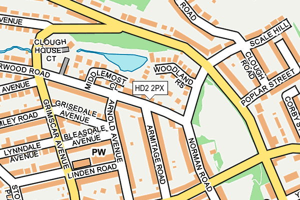 HD2 2PX map - OS OpenMap – Local (Ordnance Survey)