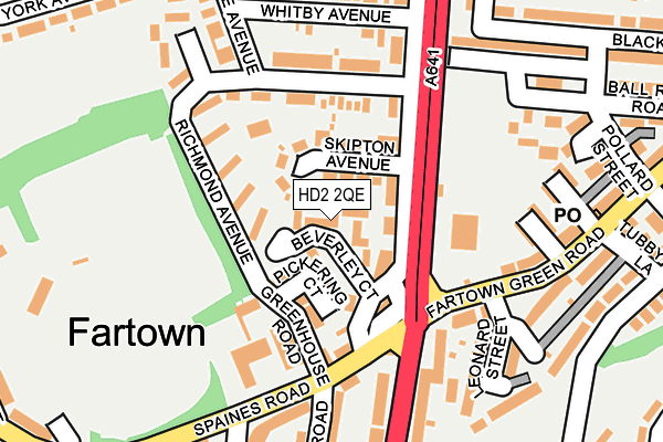 HD2 2QE map - OS OpenMap – Local (Ordnance Survey)