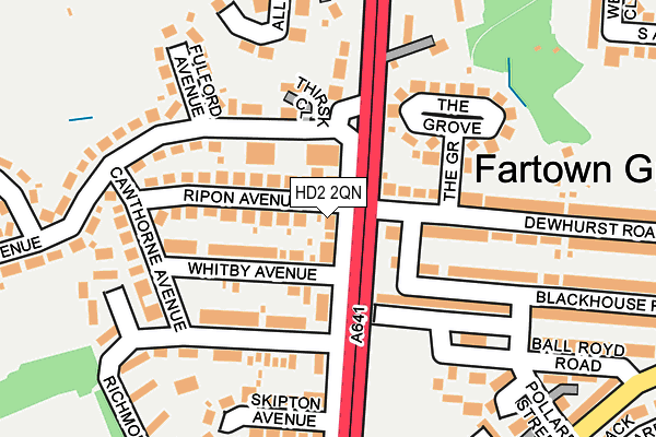 HD2 2QN map - OS OpenMap – Local (Ordnance Survey)