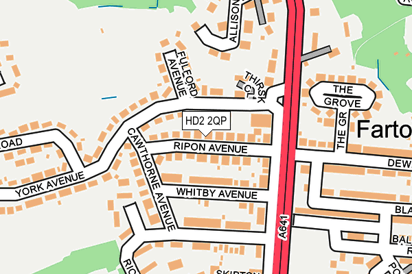 HD2 2QP map - OS OpenMap – Local (Ordnance Survey)