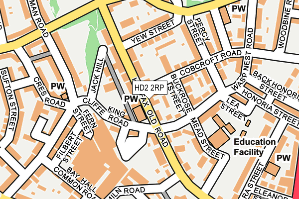 HD2 2RP map - OS OpenMap – Local (Ordnance Survey)