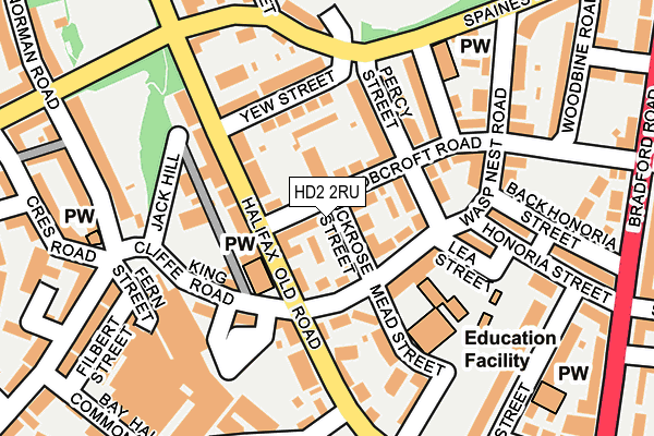 HD2 2RU map - OS OpenMap – Local (Ordnance Survey)