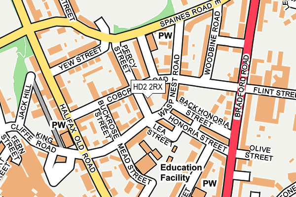 HD2 2RX map - OS OpenMap – Local (Ordnance Survey)