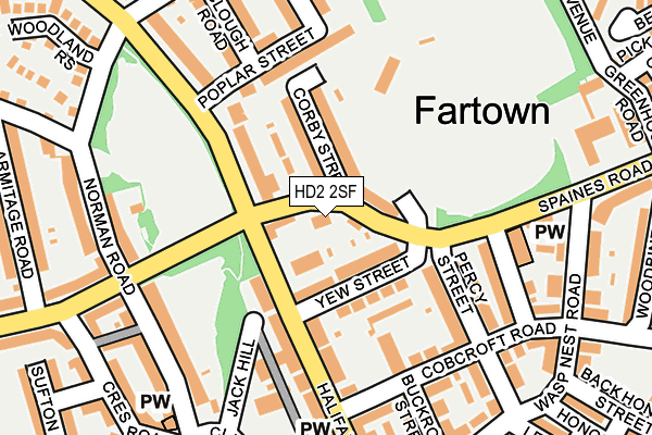 HD2 2SF map - OS OpenMap – Local (Ordnance Survey)