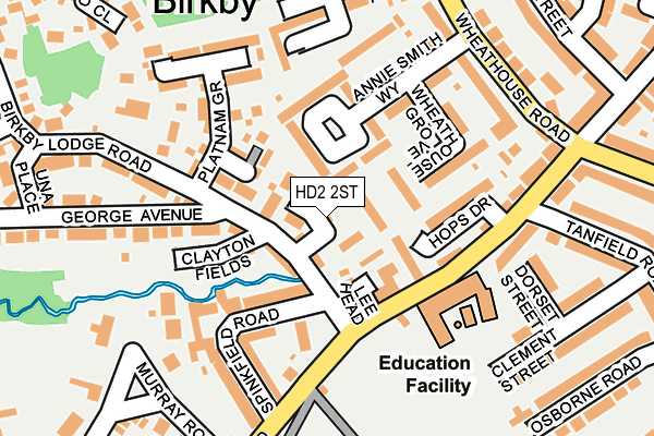 HD2 2ST map - OS OpenMap – Local (Ordnance Survey)