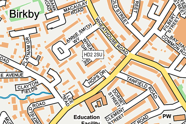 HD2 2SU map - OS OpenMap – Local (Ordnance Survey)