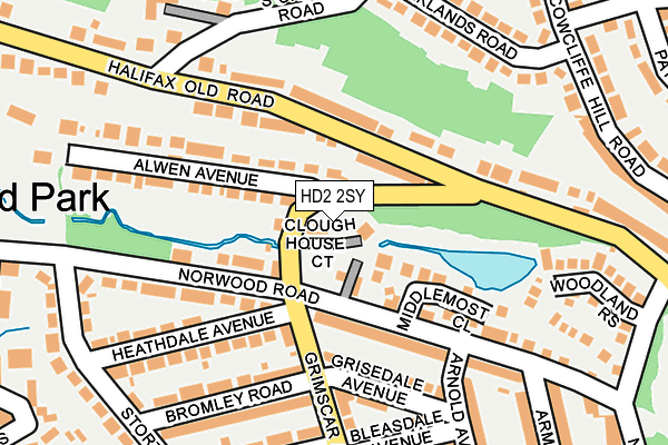 HD2 2SY map - OS OpenMap – Local (Ordnance Survey)