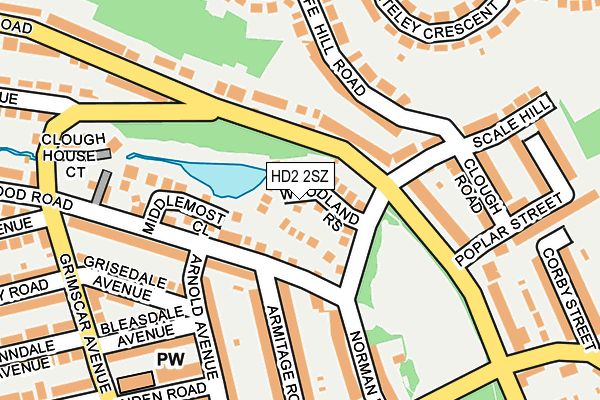 HD2 2SZ map - OS OpenMap – Local (Ordnance Survey)