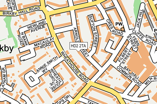 HD2 2TA map - OS OpenMap – Local (Ordnance Survey)