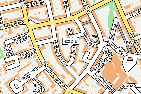 HD2 2TD map - OS OpenMap – Local (Ordnance Survey)