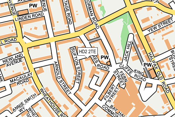 HD2 2TE map - OS OpenMap – Local (Ordnance Survey)