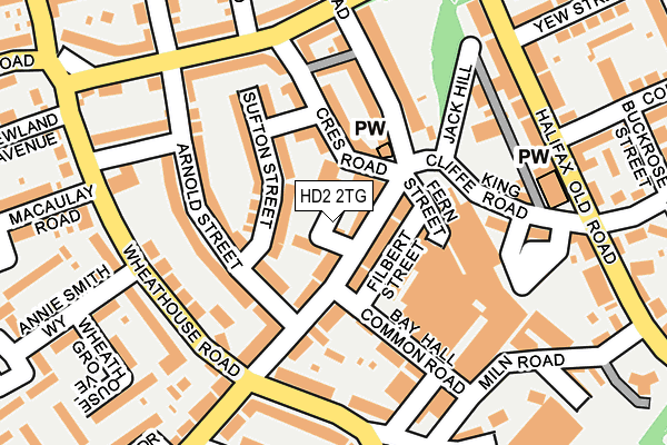 HD2 2TG map - OS OpenMap – Local (Ordnance Survey)