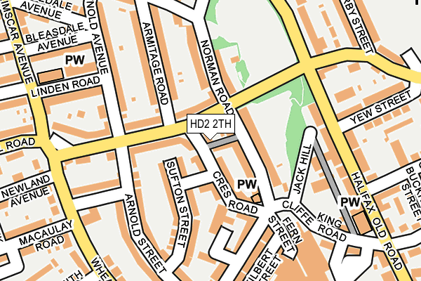 HD2 2TH map - OS OpenMap – Local (Ordnance Survey)