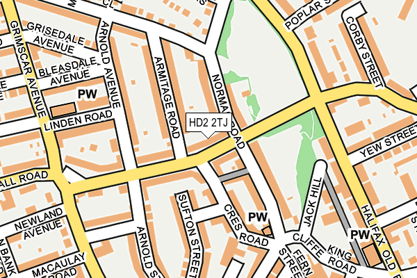 HD2 2TJ map - OS OpenMap – Local (Ordnance Survey)