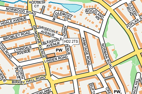 HD2 2TS map - OS OpenMap – Local (Ordnance Survey)
